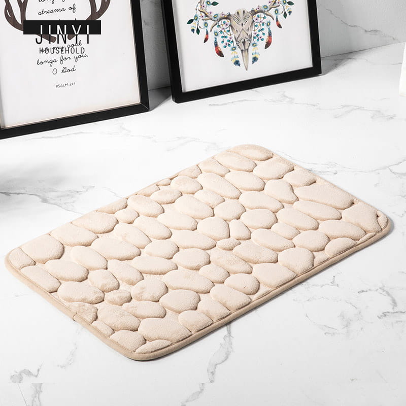 Alfombrilla de baño de piedra fina 3d lavable y antideslizante para baño